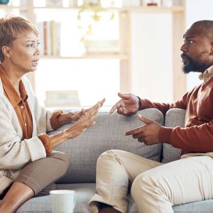Marriage Counseling Questions For All Couples couple discussing marital problems